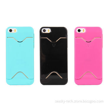 Plastic PC wallet card case for iPhone 5